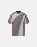 textured patchwork washed oversized t shirt