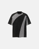 washed patchwork t shirt men