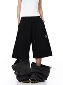 Denim Detachable Patchwork Barrel Joggers | Inflation Streetwear