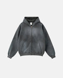 Acid Washed Zip Up Hoodies | Inflation Streetwear