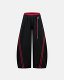 Grey Striped Baggy Sweatpants | Inflation Streetwear