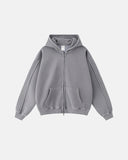 Acid Wash Double Zip Up Hoodies | Inflation Streetwear