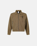 Washed Metal Cross Applique Cargo Jacket | Inflation Streetwear