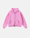 Vintage Washed Fleece Boxy Zip Hoodie | Inflation Streetwear