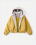 Faux Fur Lined Padded Bomber Jacket | Inflation Streetwear