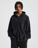 Acid Wash Oversized Zip Up Hoodies | Inflation Streetwear