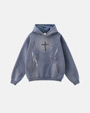 Graffiti Print Acid Washed Fleece Hoodies | Inflation Streetwear