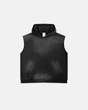 Acid Wash Oversized Hooded Vest | Inflation Streetwear