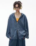 Acid Wash French Terry Zip Up Hoodies | Inflation Streetwear