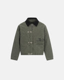 Retro Horse Graphic Clasp Cotton Jacket | Inflation Streetwear