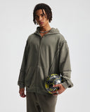 Acid Wash Oversized Zip Up Hoodies | Inflation Streetwear