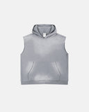 Acid Wash Oversized Hooded Vest | Inflation Streetwear
