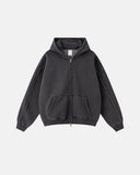 Acid Wash Double Zip Up Hoodies | Inflation Streetwear