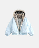 Faux Fur Lined Padded Bomber Jacket | Inflation Streetwear