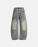 Stitching Multi Pockets Baggy Jeans | Inflation Streetwear