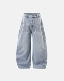 INFLATION Washed Barrel Baggy Jeans