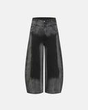 Gradient Washed Stitching Barrel Jeans | Inflation Streetwear