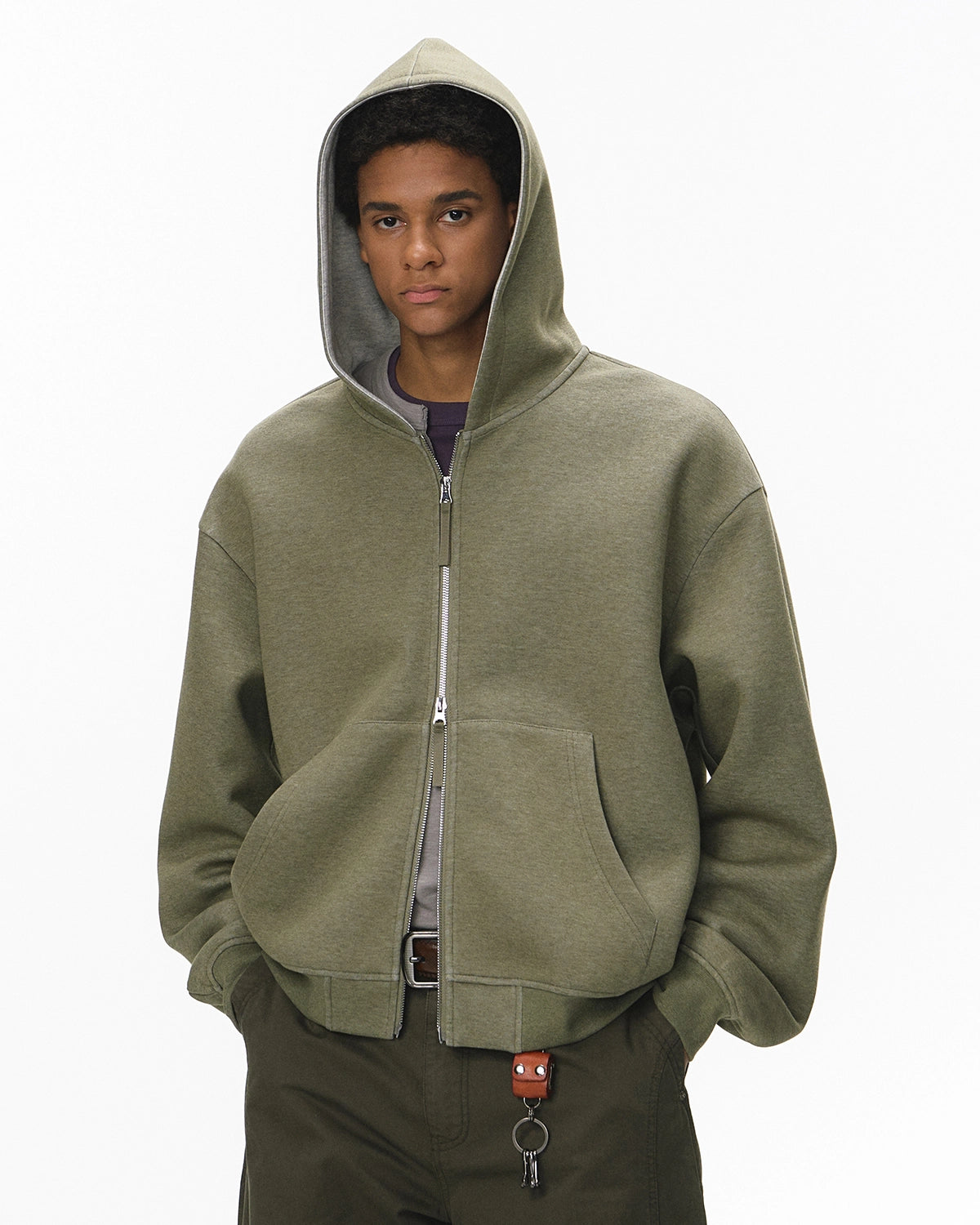 Contrast Color Liner Comfy Zip Up Hoodies | Inflation Streetwear ...