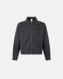 Washed Metal Cross Applique Cargo Jacket | Inflation Streetwear