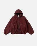 Retro Frayed Hodded Padded Jacket | Inflation Streetwear