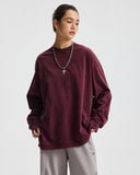Distressed Aicd Wash Oversized Long Sleeve Tees | Inflation Streetwear