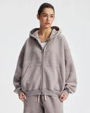 Boxy Fit Acid Washed Fleece Zip Up Hoodies | Inflation Streetwear