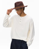 Henley Collar Long Sleeve Tees | Inflation Streetwear