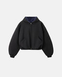 Plush Lining Cropped Hooded Jacket | Inflation Streetwear