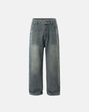 Washed Straight Leg Denim Pants | Inflation Streetwear