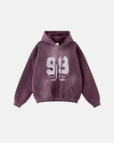 Graffiti Print Washed Fleece hoodie | Inflation Streetwear