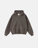 Acid Wash Double Zip Up Hoodies | Inflation Streetwear