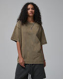 Mock Neck Wax Washed T-Shirt | Inflation Streetwear