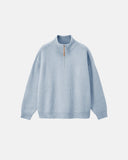 Quarter Zip Up Mock Neck Sweaters | Inflation Streetwear