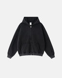 Acid Wash Double Zip Up Hoodies | Inflation Streetwear