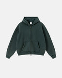 Vintage Washed Fleece Boxy Zip Hoodie | Inflation Streetwear