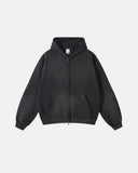 Black Monkey Wash Zip Up Hoodies