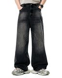 Washed Straight Leg Denim Pants | Inflation Streetwear