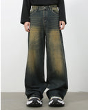 INFLATION Wasehed Straight Wide Leg Jeans
