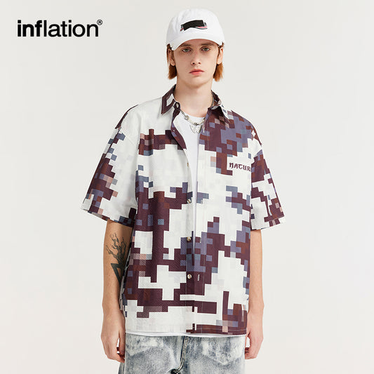 INFLATION Plaid Seersucker Shirts - INFLATION
