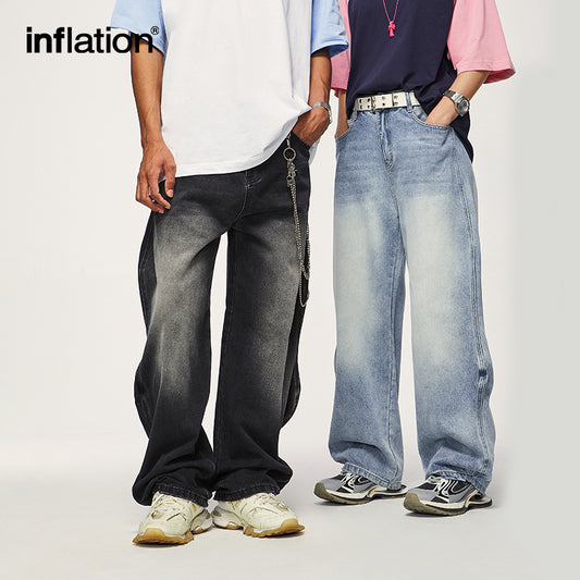 INFLATION Wave Washed Baggy Jeans