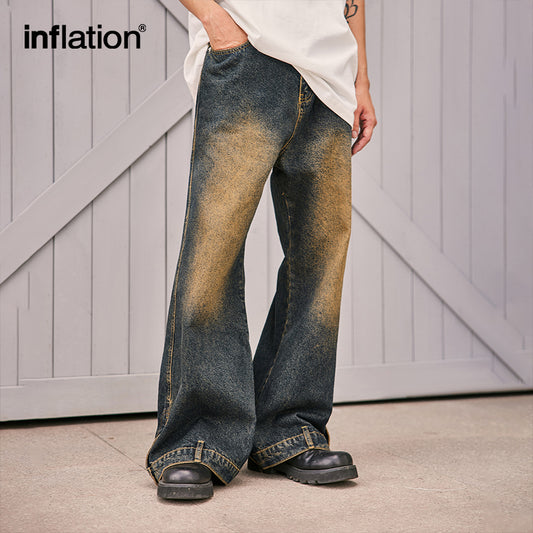 INFLATION Retro Distressed Flare Jeans