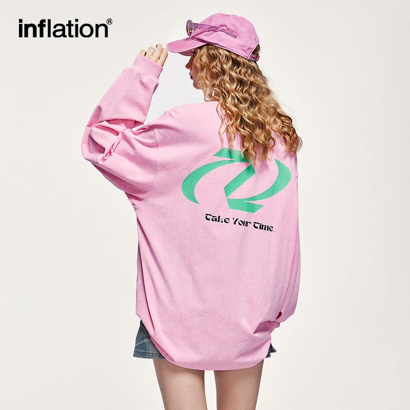 INFLATION Unisex Candy Color Oversized T-shirts - INFLATION
