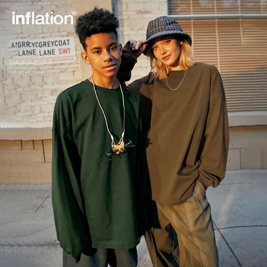 INFLATION Heavyweight Cotton Oversize Long-sleeve Tees