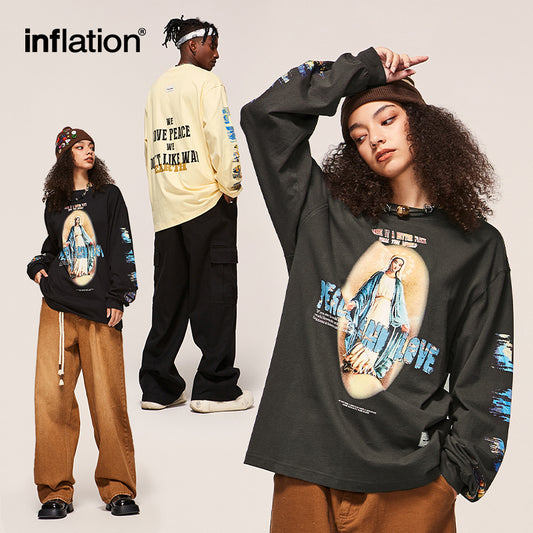 INFLATION High Street Graphic Oversized Tshirts