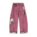 Patchwork Acid Washed Baggy Jeans | Inflation Streetwear