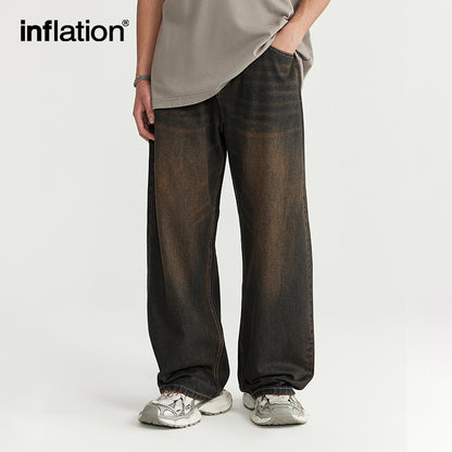 INFLATION Distressed Acid Washed Denim Pants - INFLATION