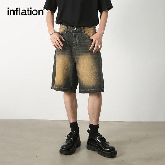 INFLATION Streetwear Ripped Hip Hop Jeans Shorts - INFLATION