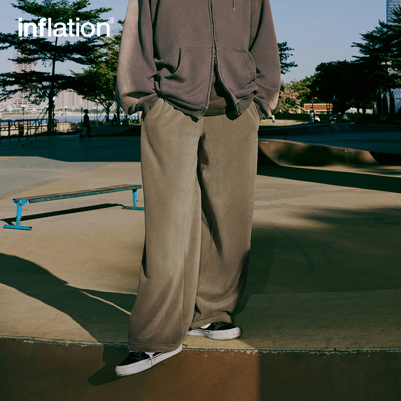 INFLATION Winter Thick Fleece Straight Leg Pants Unisex - INFLATION