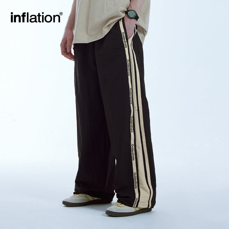 INFLATION Retro Striped  Track Pants Unisex Streetwear