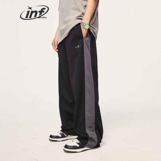 INFLATION Patchwork Wide Leg Casual Track Pants